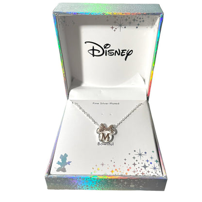 Collar Disney Plateado de Minnie con Inicial K