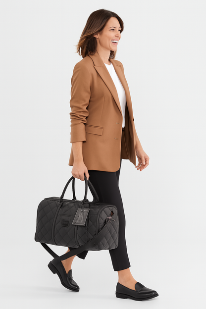 Maleta de Viaje Steve Madden Acolchada Negra